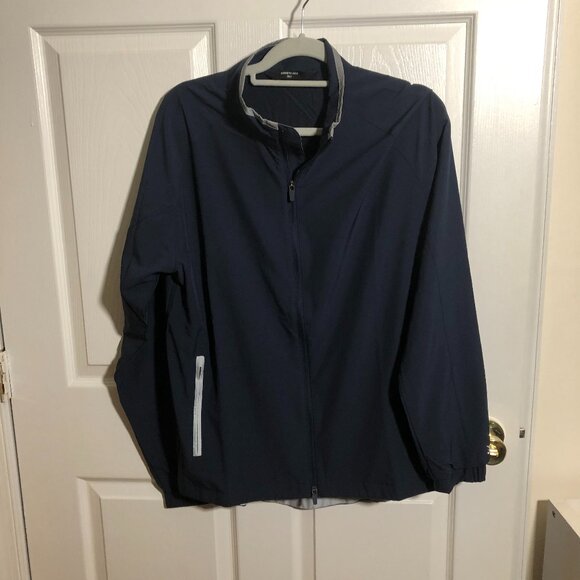 Kenneth Cole Golf Men Navy jacket reflective poly stretch windbreaker, M - Picture 1 of 11